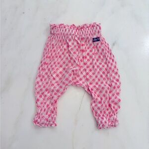 Matilda Jane pink checked parachute pants 6-12m